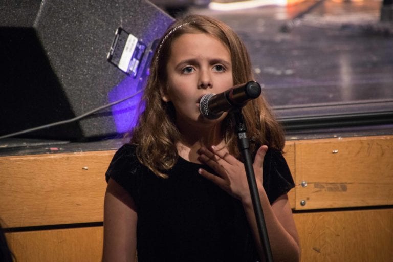 Girl Singing at Sandy Springs Music Recital